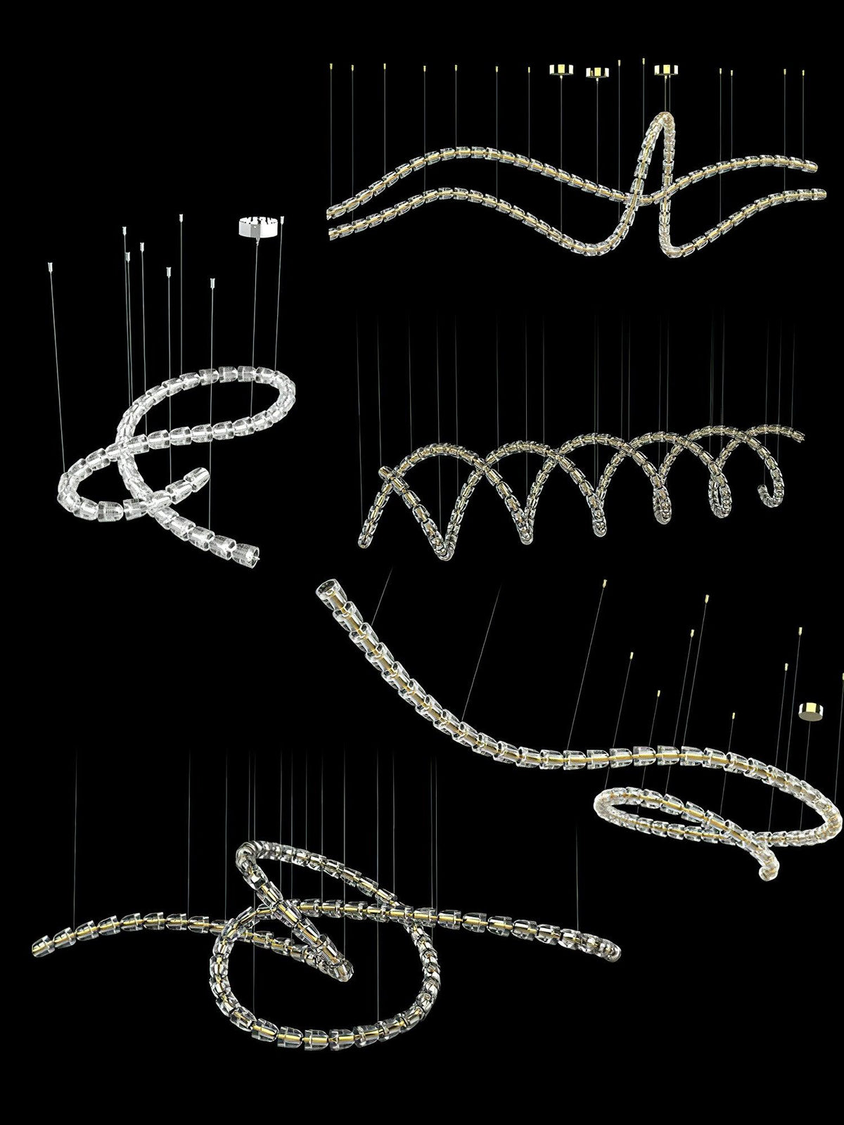Cavenira Art Deco Crystal Chandelier