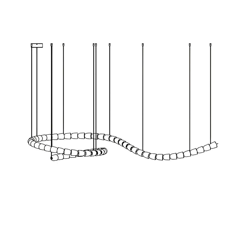 Elyireon Crystal Cascade Chandelier