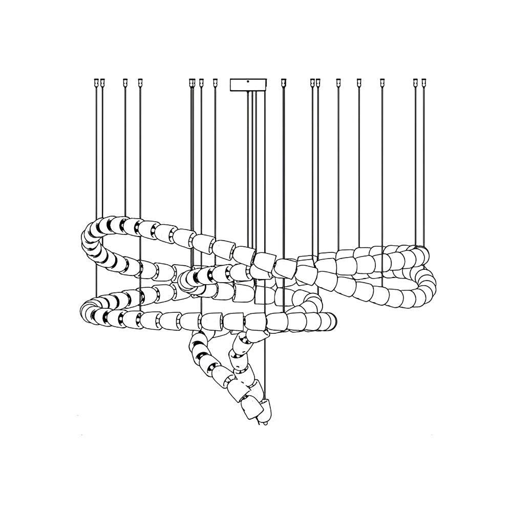 Nexus Gold Crystal Chandelier