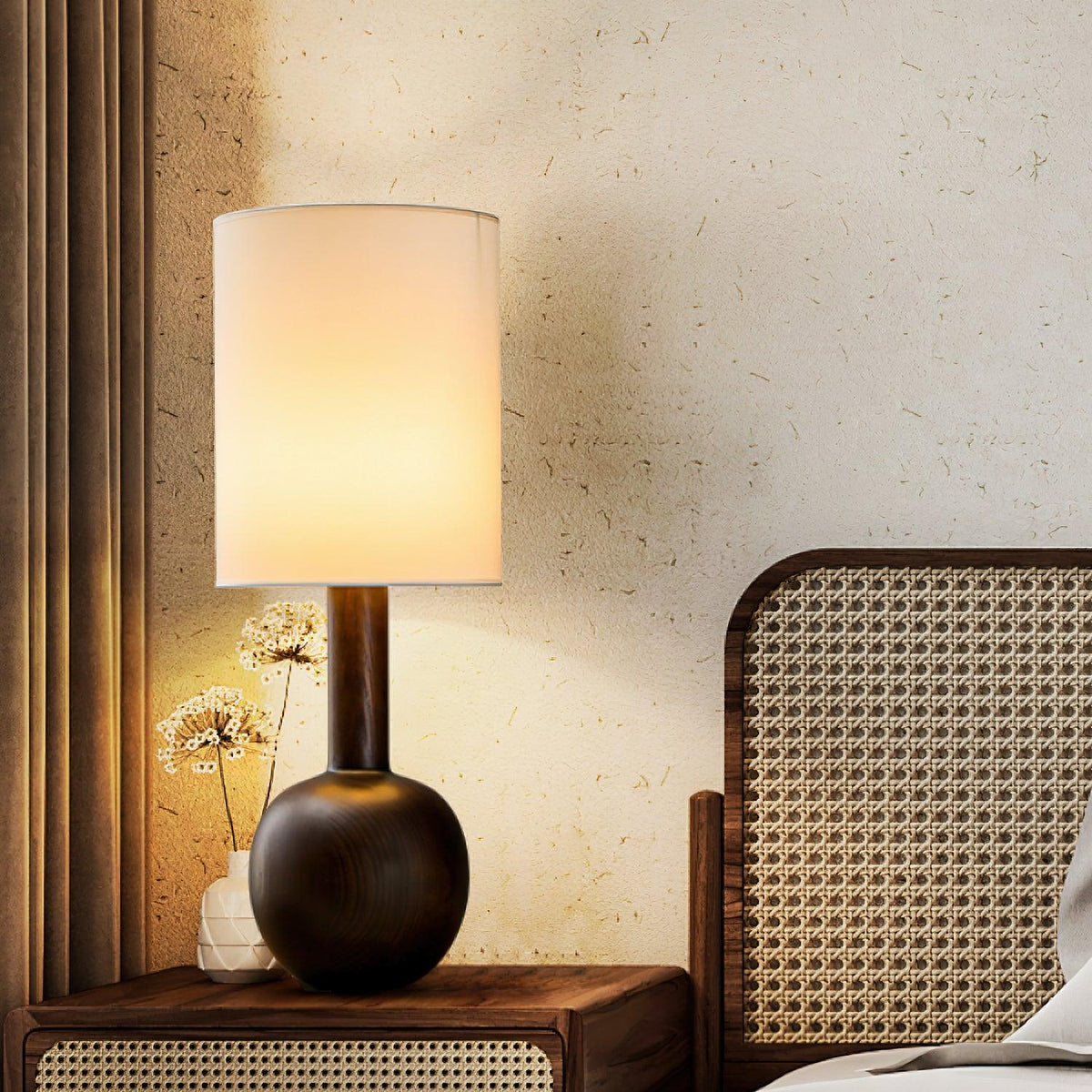 Ravmis Wooden Rustic Table Lamp