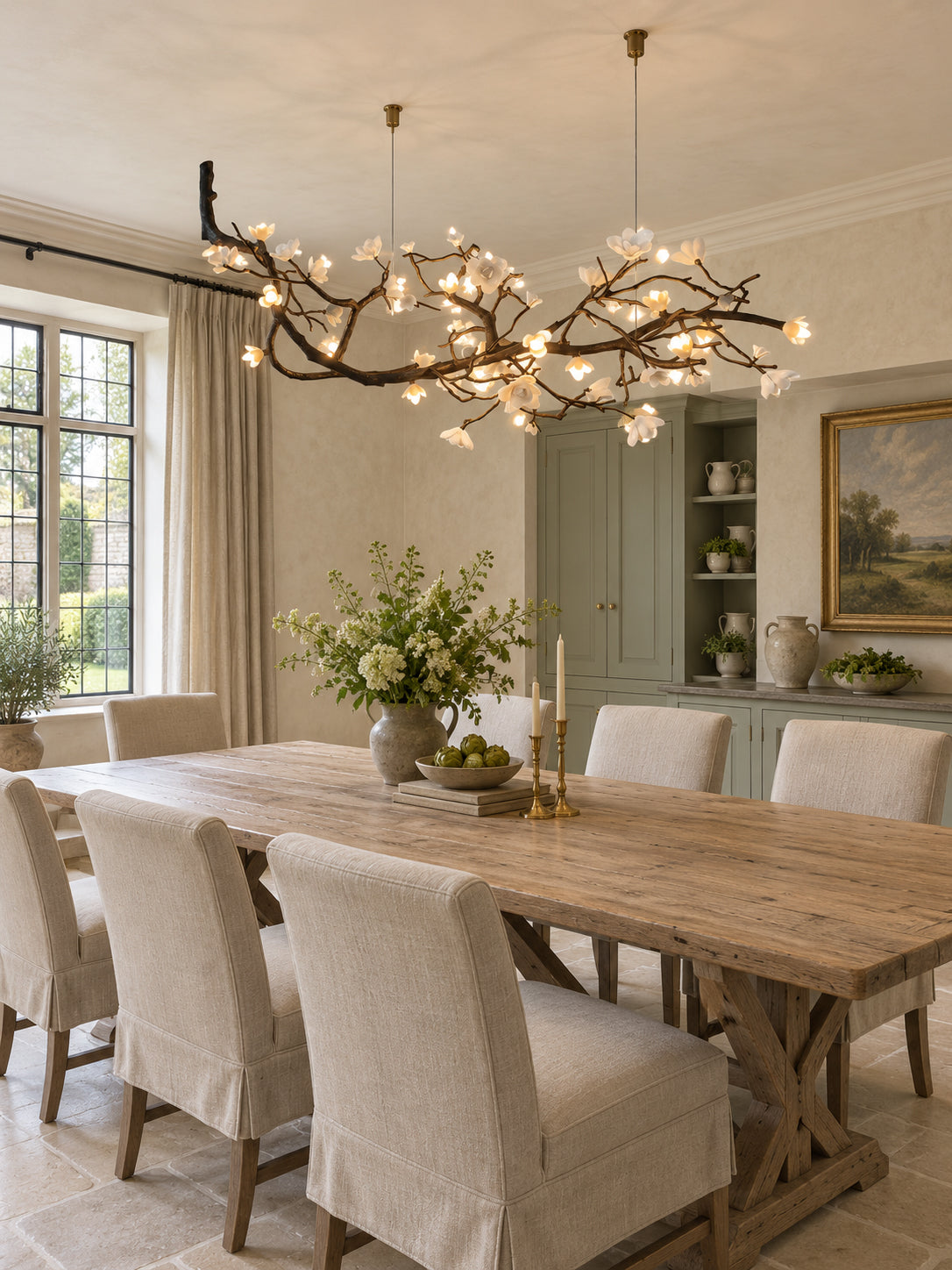 Keldenford Branch Porcelain Flower Chandelier