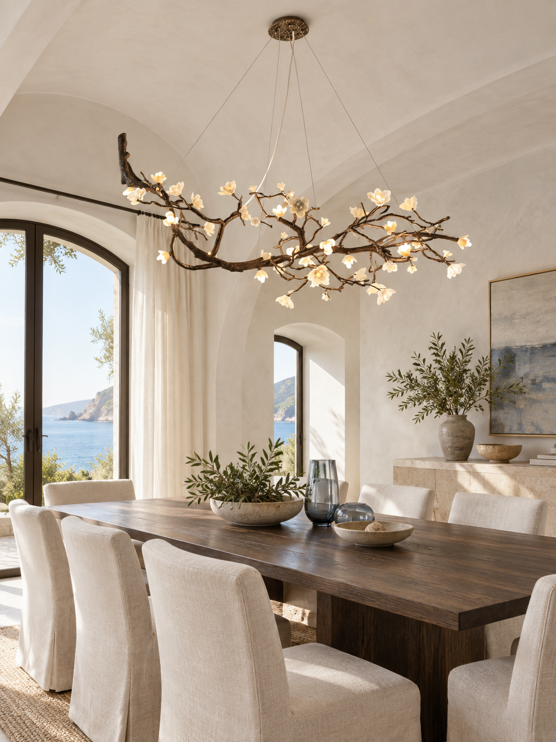 Keldenford Branch Porcelain Flower Chandelier