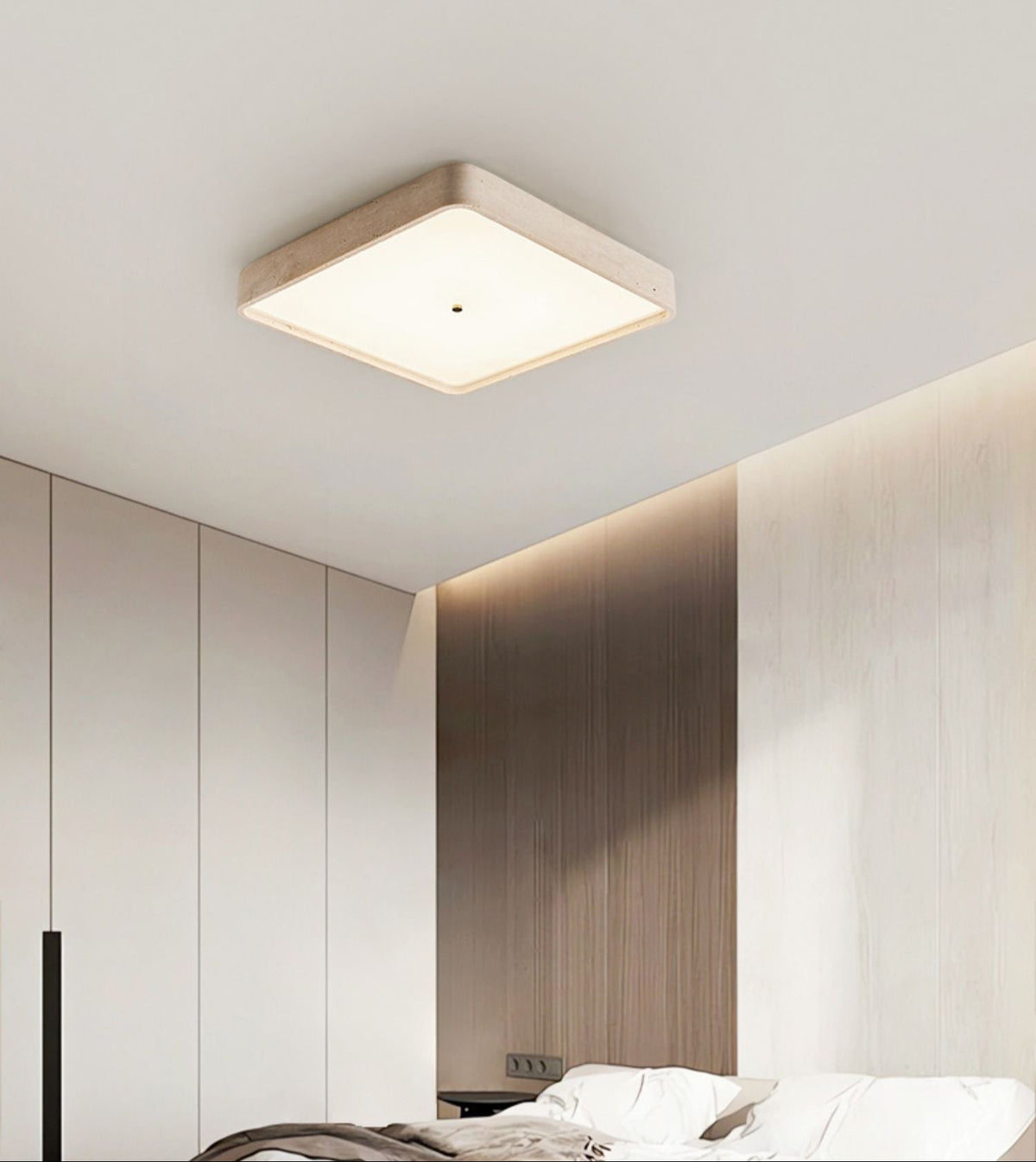 Ormian Travertine Square Ceiling Light
