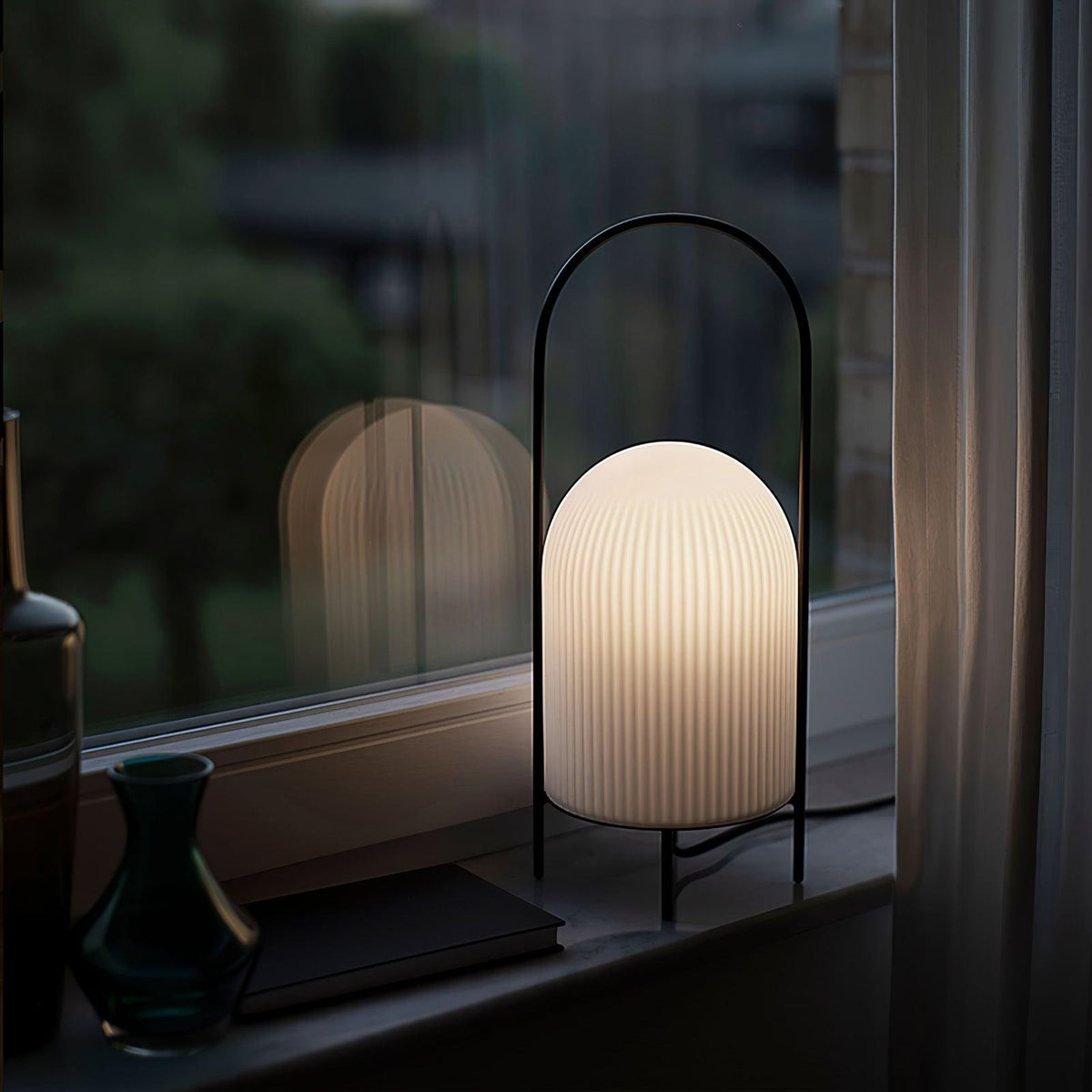 Firaie Glass Minimalist Table Lamp