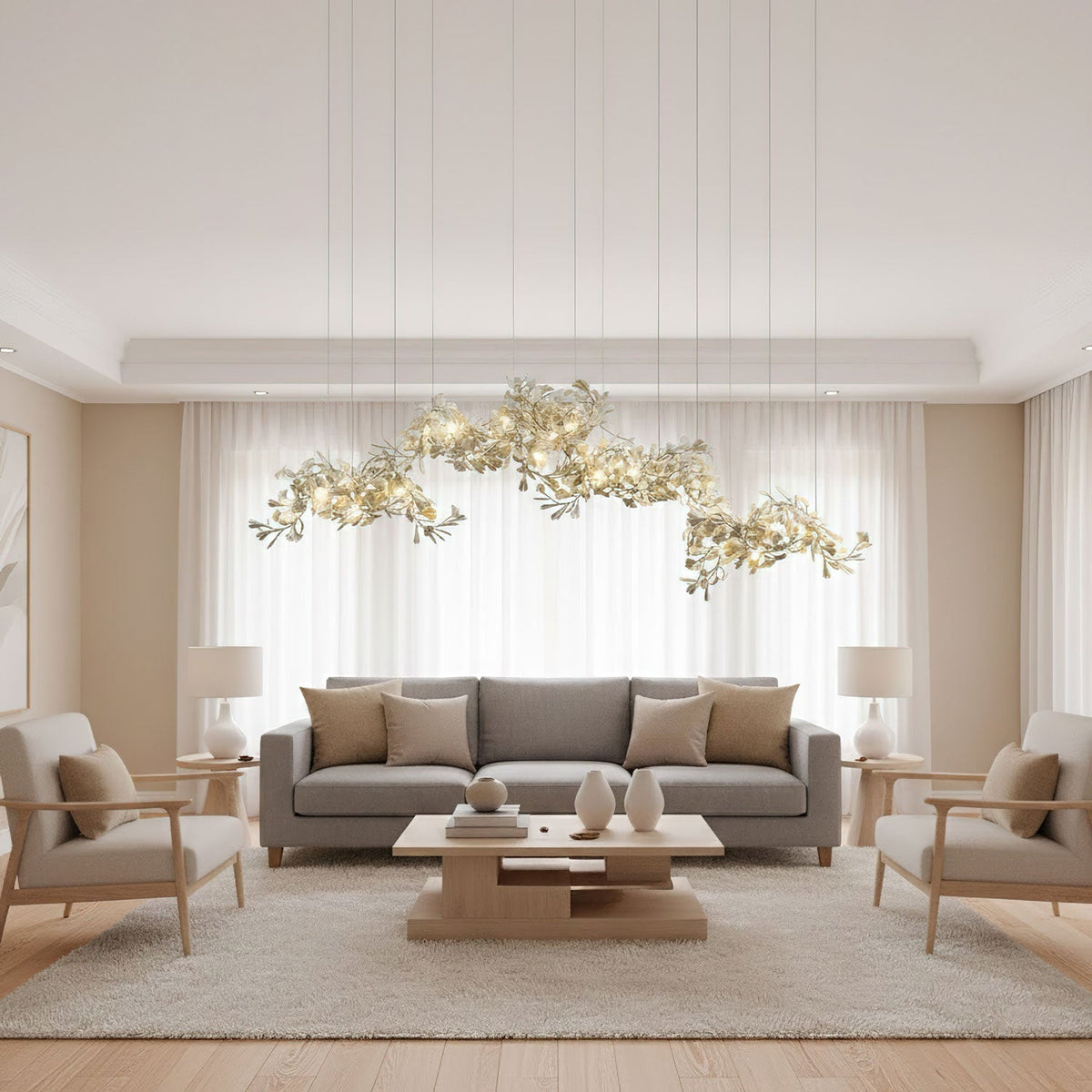 Ginkgo Cluster Chandelier