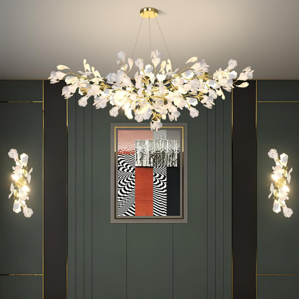 Higus Gingko Flowers Indoor Wall Light