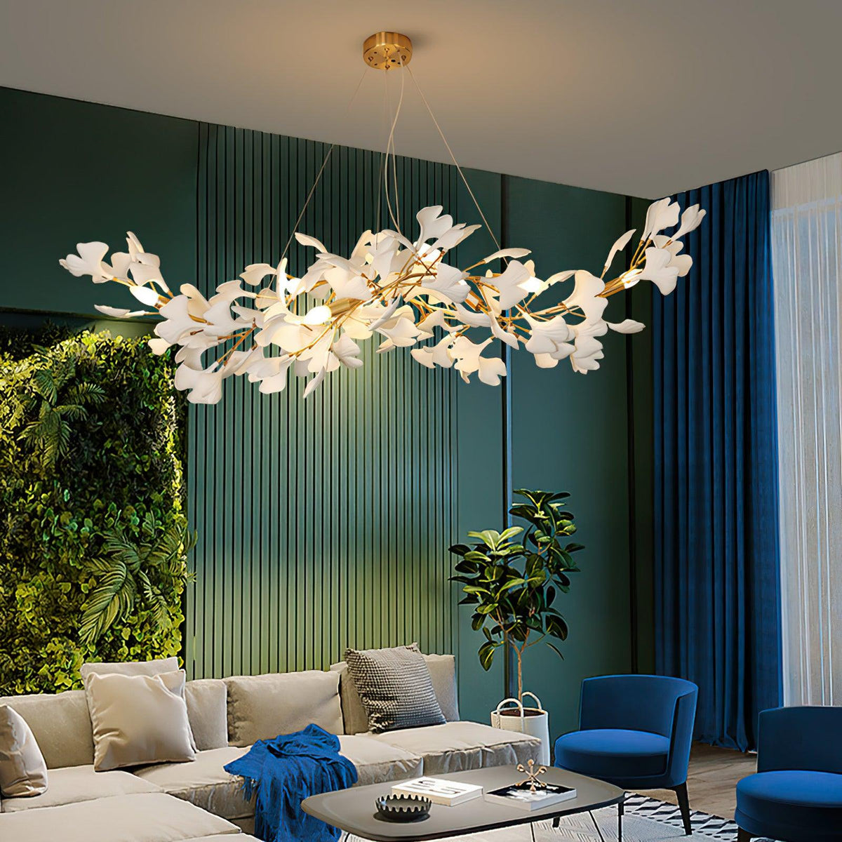 Vashayra Floral Capiz Shell Chandelier