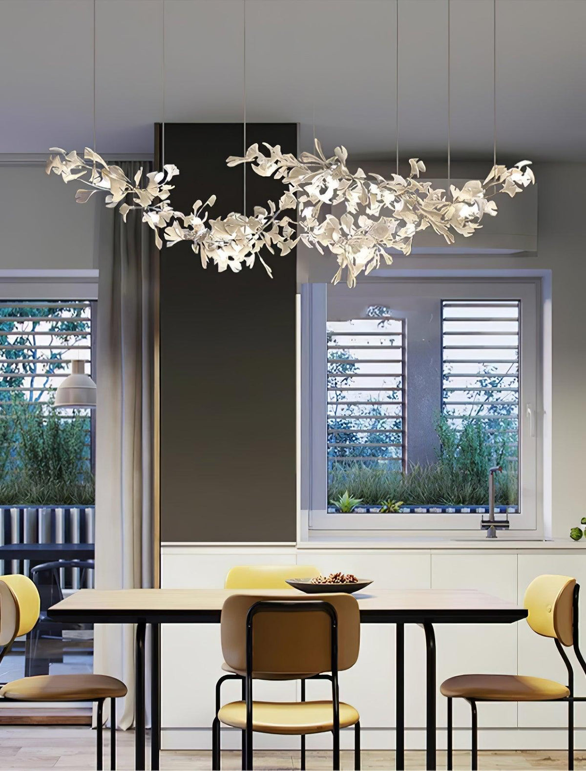 Elorus Double Layer Combination Gingko Chandelier