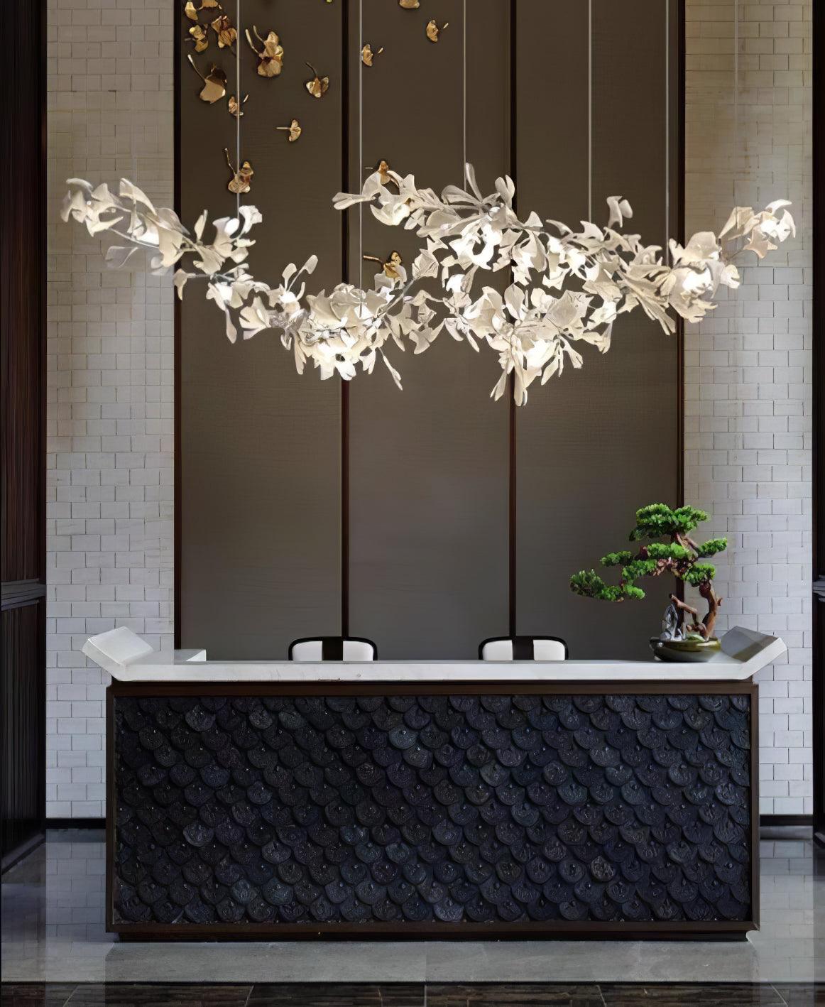 Elorus Double Layer Combination Gingko Chandelier