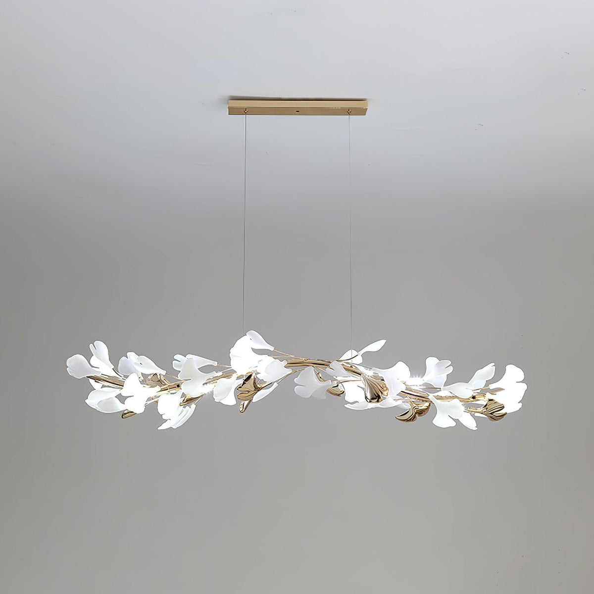 Vixu Postmodern Luxury Gingko Ceramics Chandelier