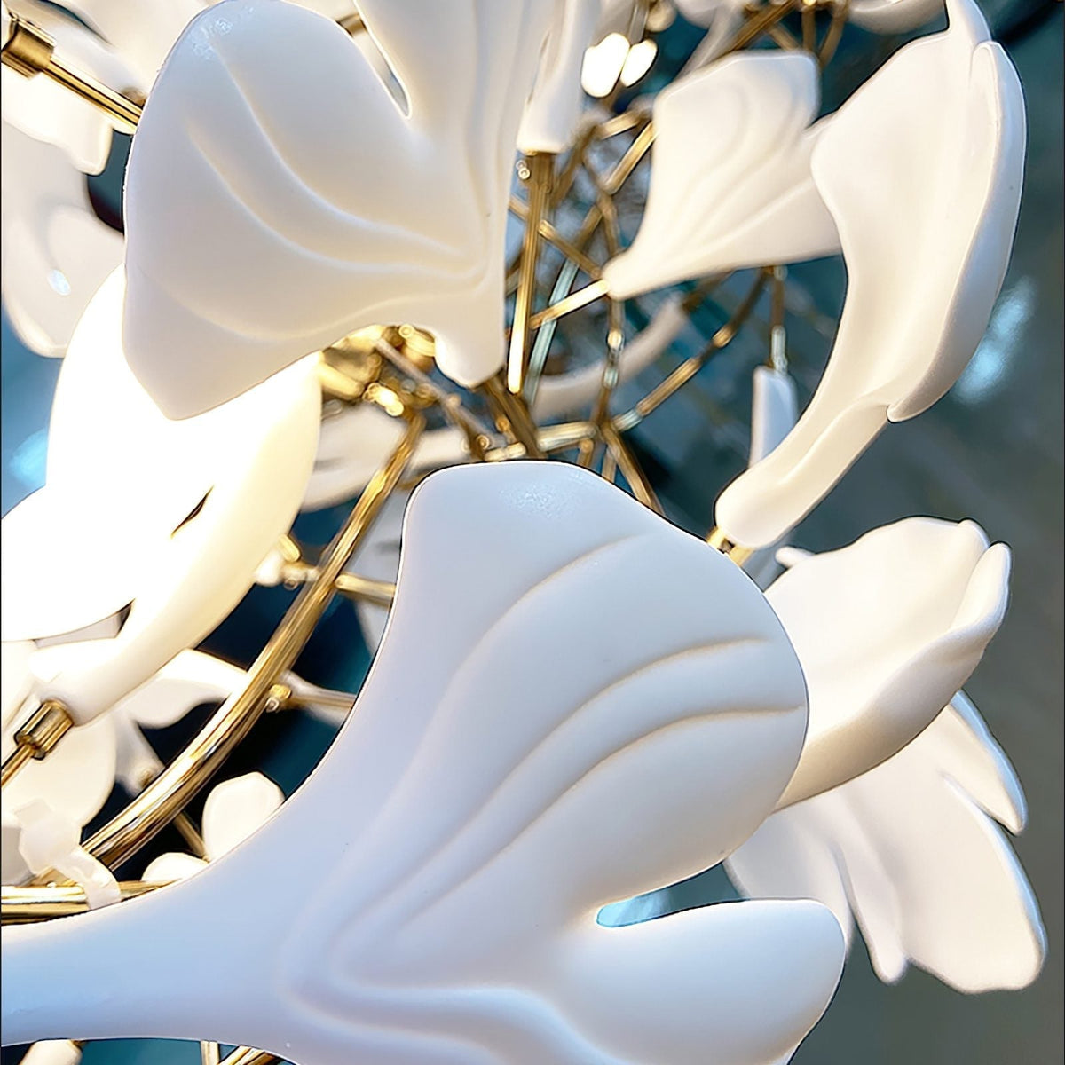 Viraaelle Leaves Combination Gingko Ceramics Chandeliers