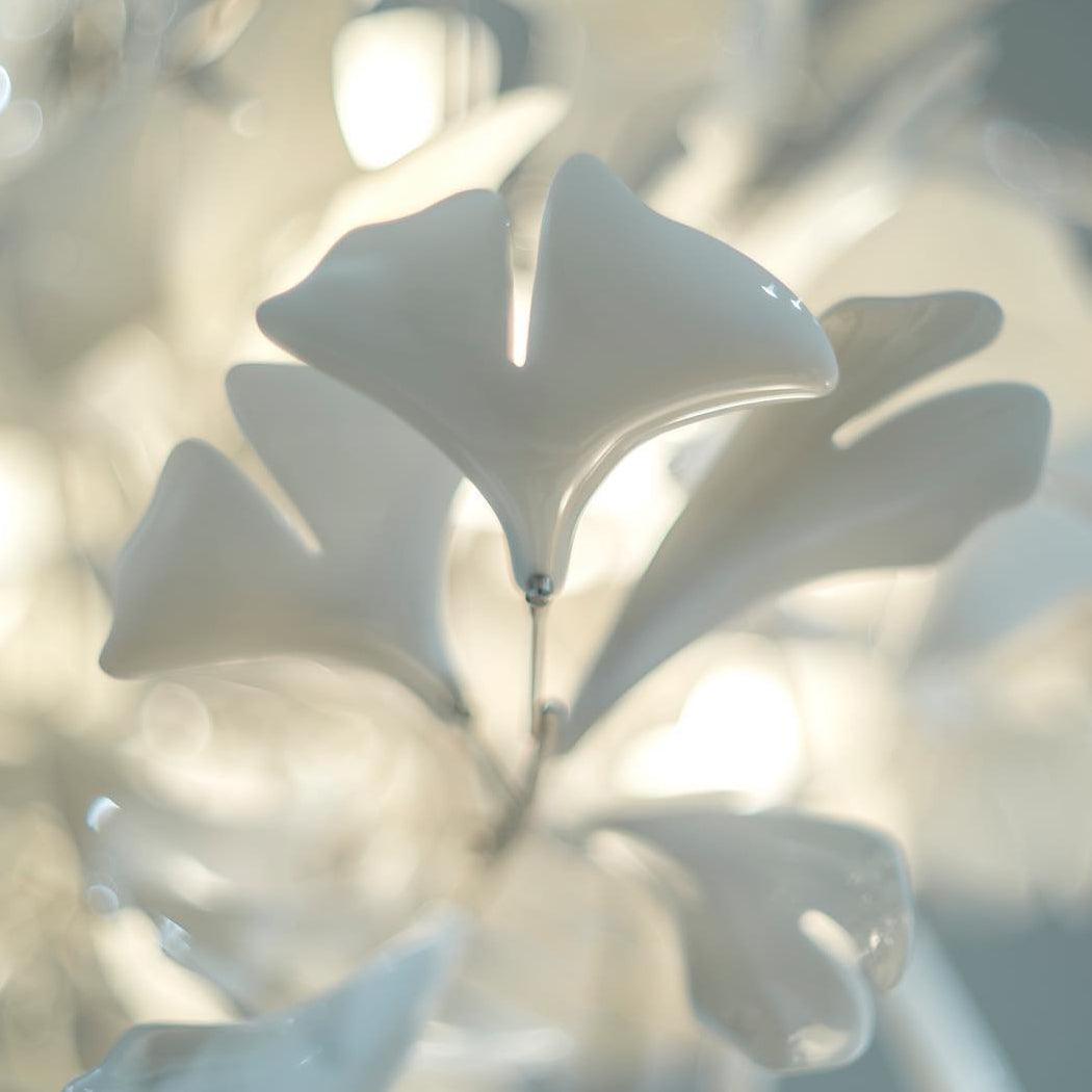 Sorvyn Pendant Lamp Ginkgo Ceramic Brass Floral