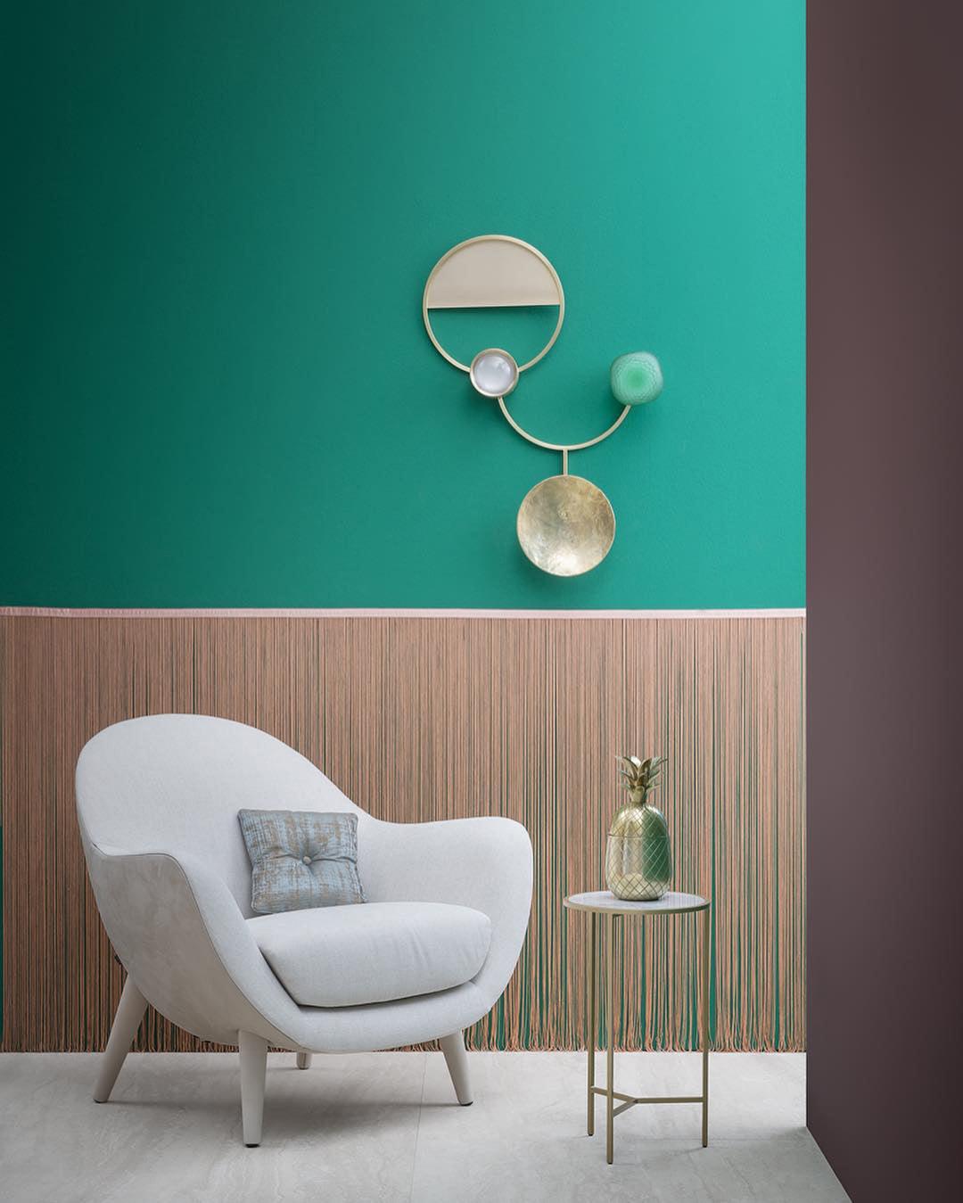 Elynis Brass & Glass Modern Wall Lamp