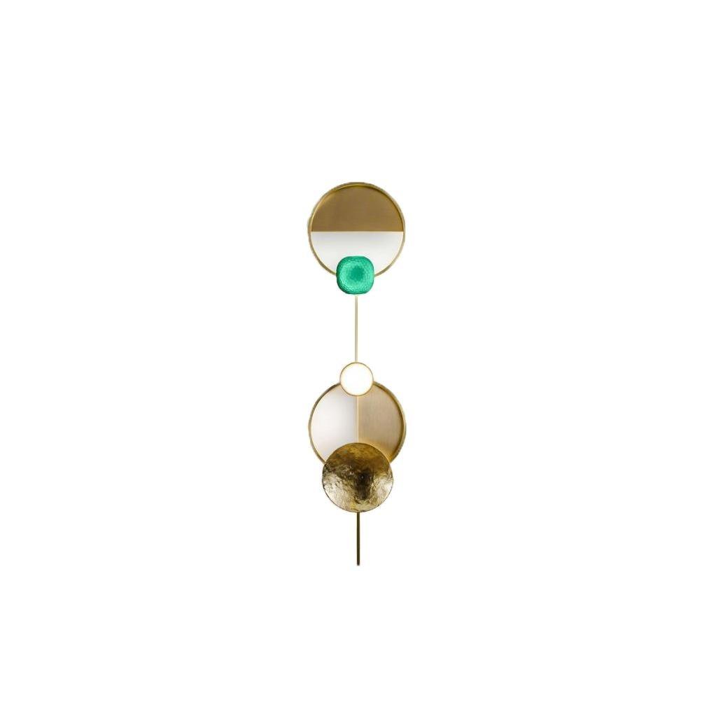 Elynis Brass & Glass Modern Wall Lamp