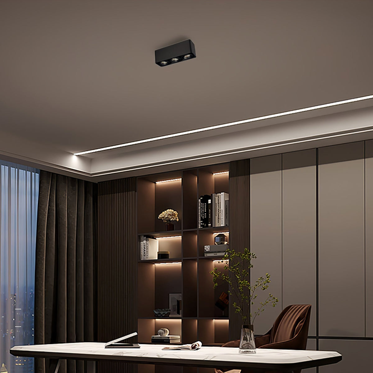 Thea Spotlight Surface Mount Twin LED Angular Minimalist