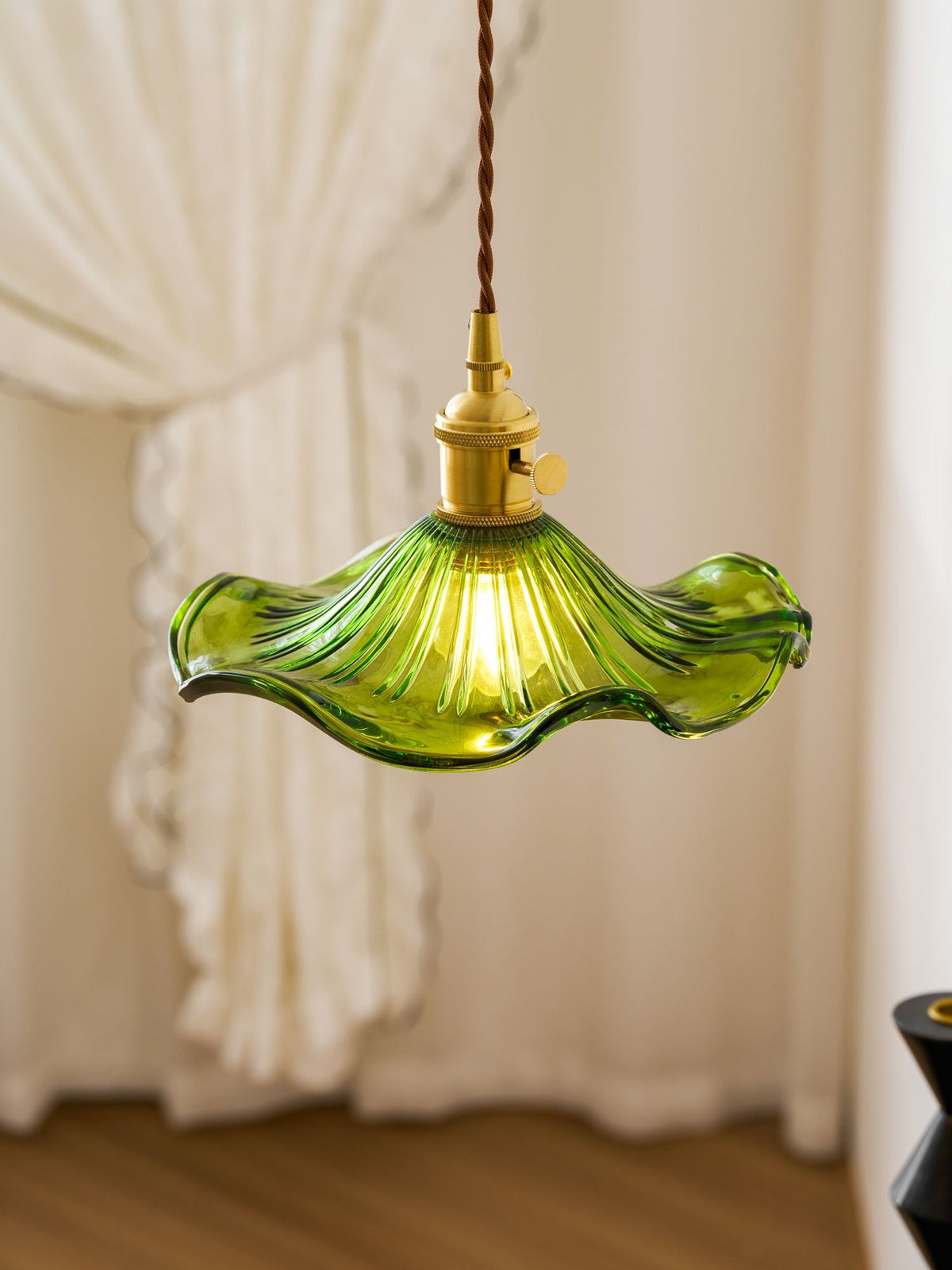 Fagus Glass Hibiscus Flower Pendant Light