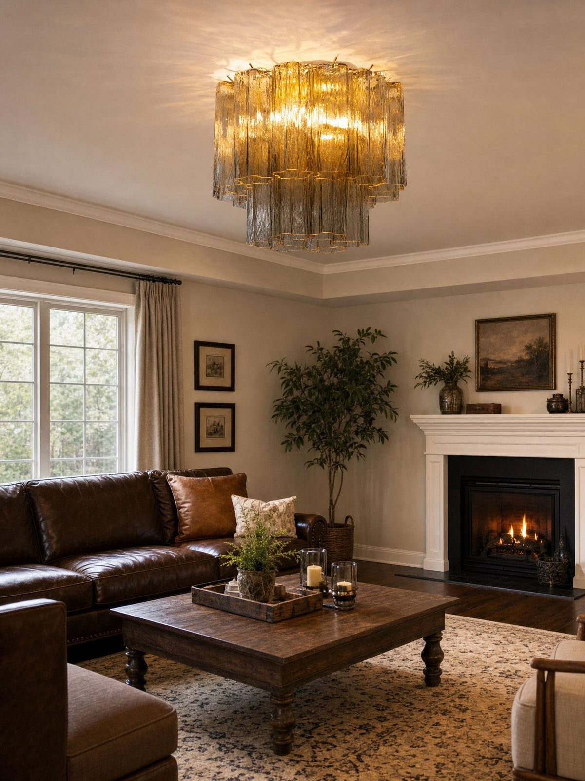 Dania Murano Tubes Flush Mount Ceiling Light