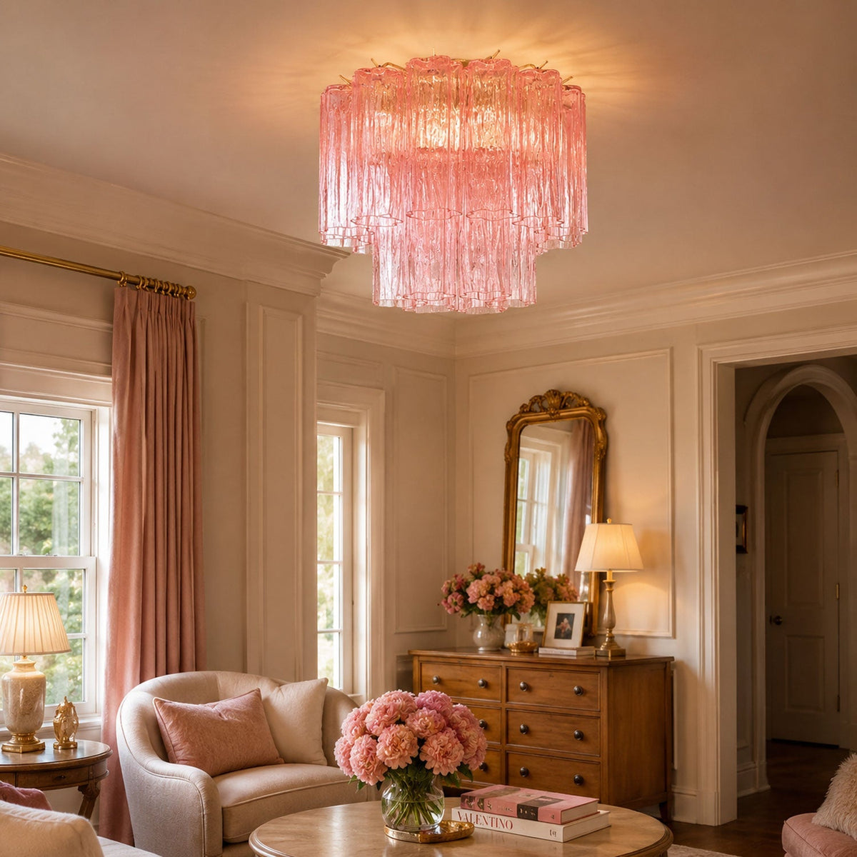 Dania Murano Tubes Flush Mount Ceiling Light