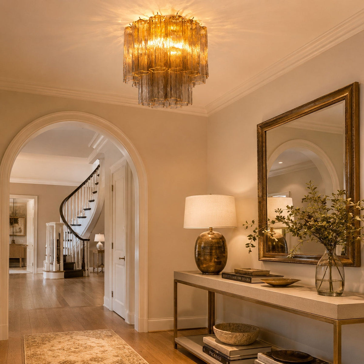 Dania Murano Tubes Flush Mount Ceiling Light