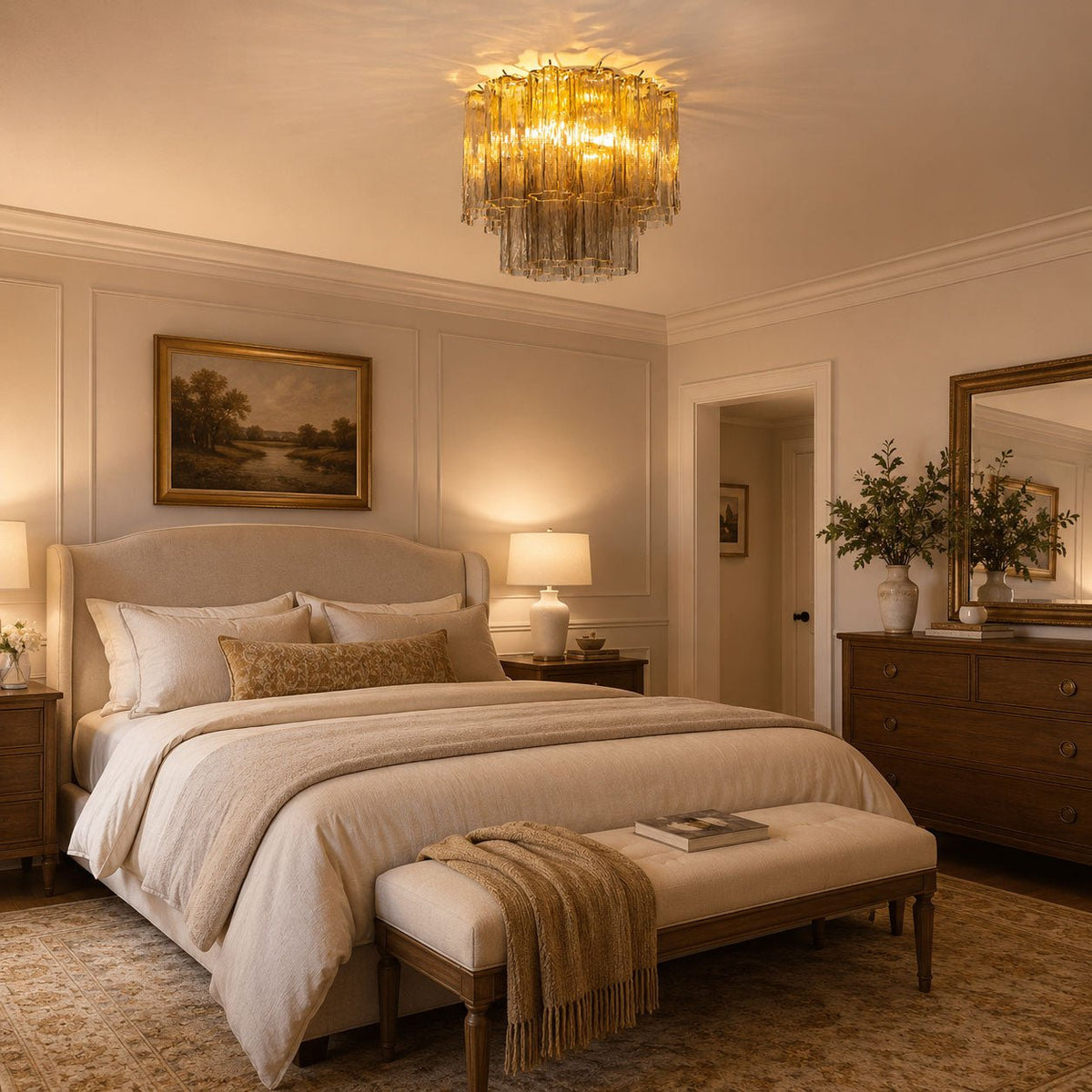 Dania Murano Tubes Flush Mount Ceiling Light