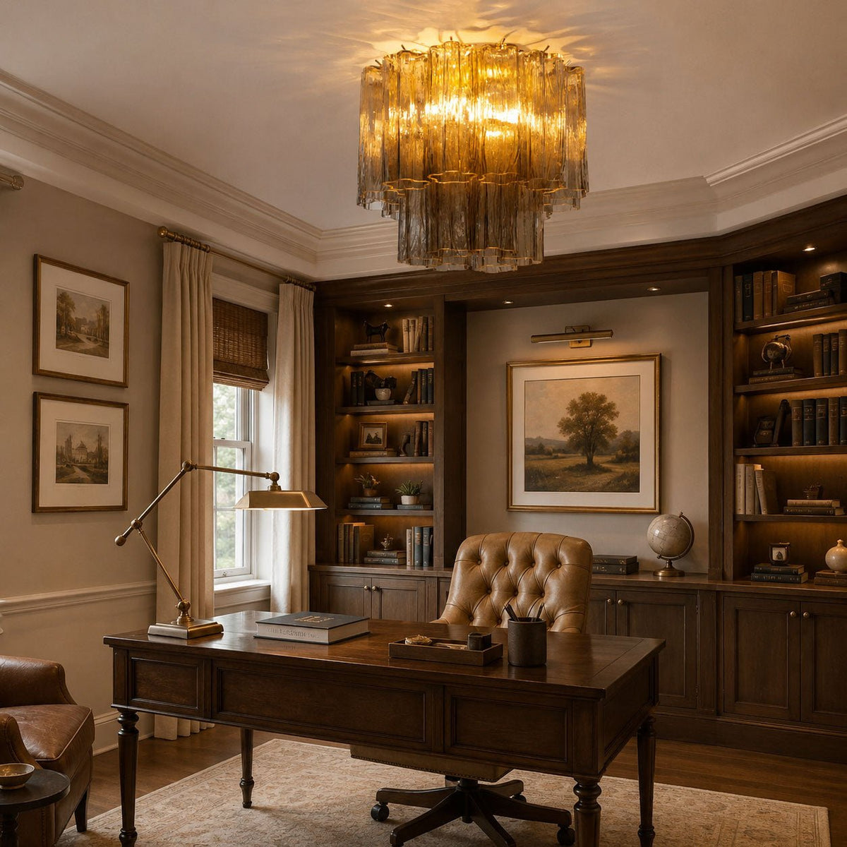 Dania Murano Tubes Flush Mount Ceiling Light