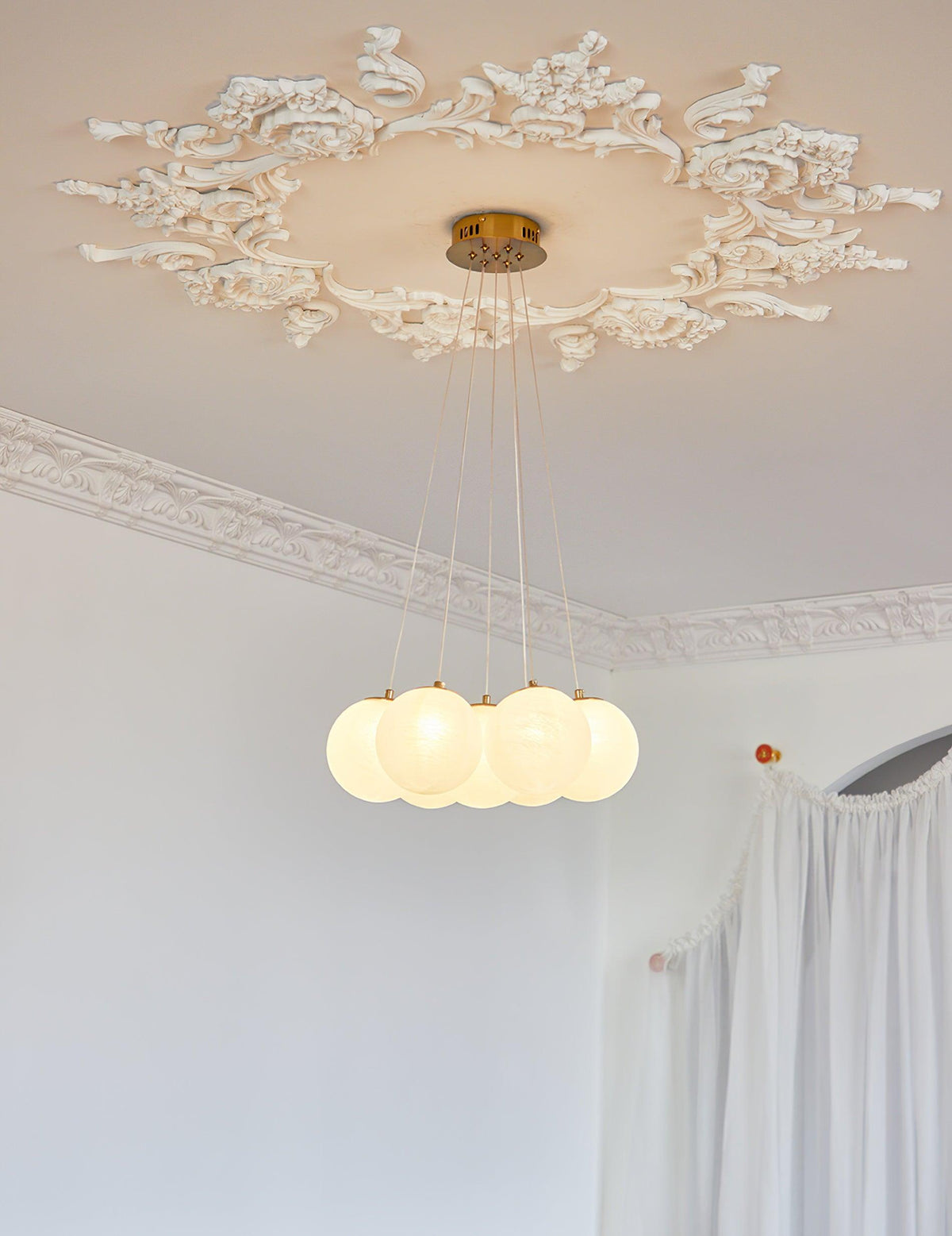 Celalissa Chandelier Glass Cluster Frosted Glass