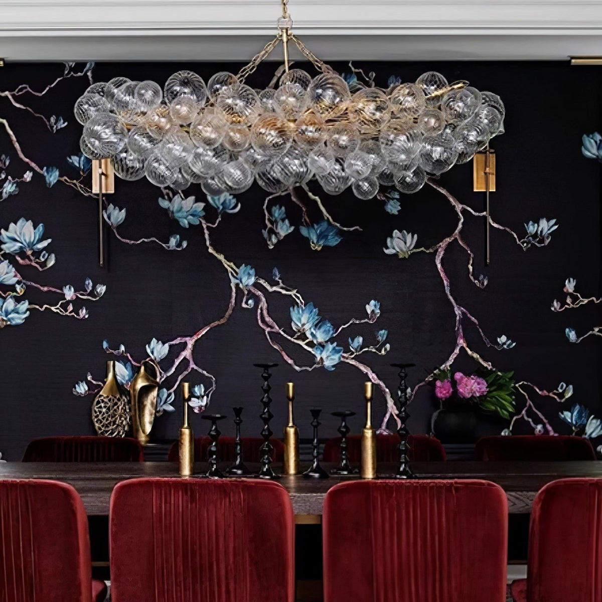 Aurora Chandelier Glass Ball Bubble Modern