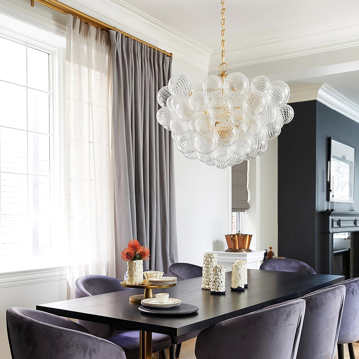 Aurora Chandelier Glass Ball Bubble Modern