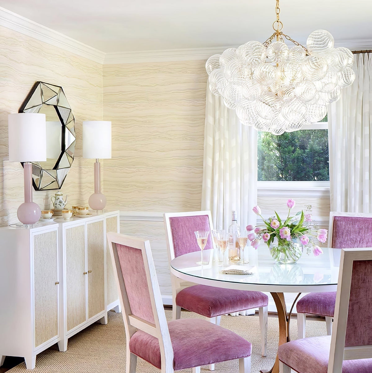 Aurora Chandelier Glass Ball Bubble Modern