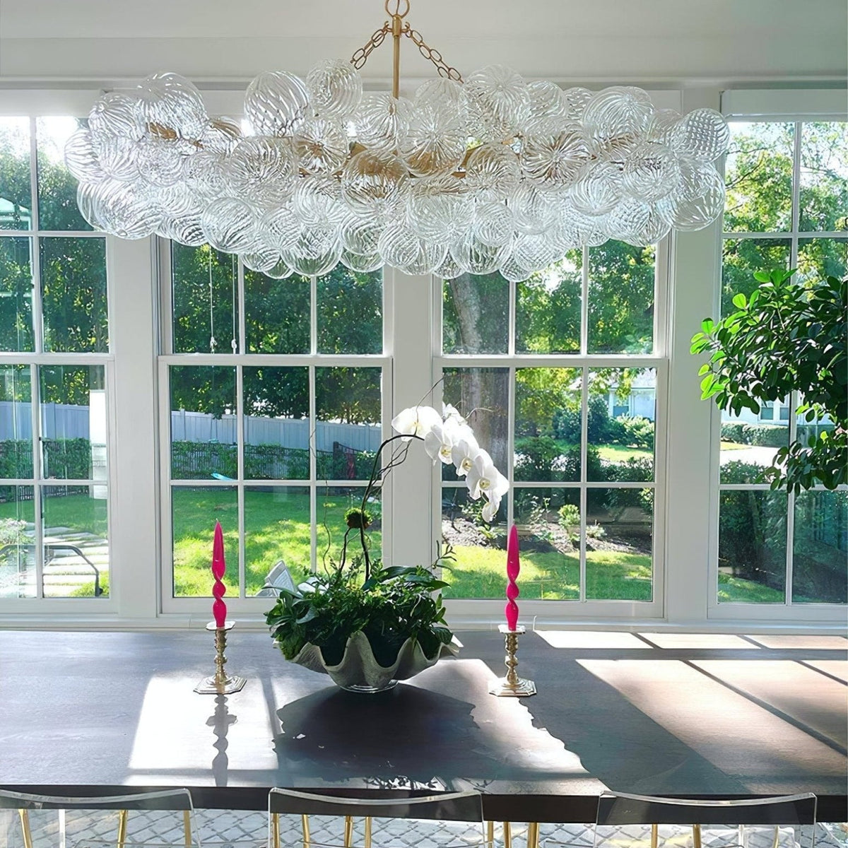 Aurora Chandelier Glass Ball Bubble Modern