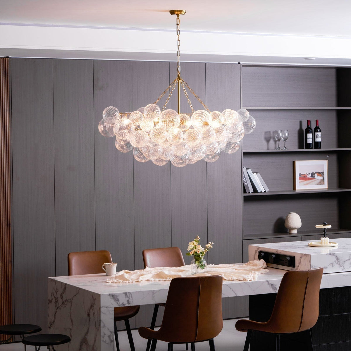Aurora Chandelier Glass Ball Bubble Modern