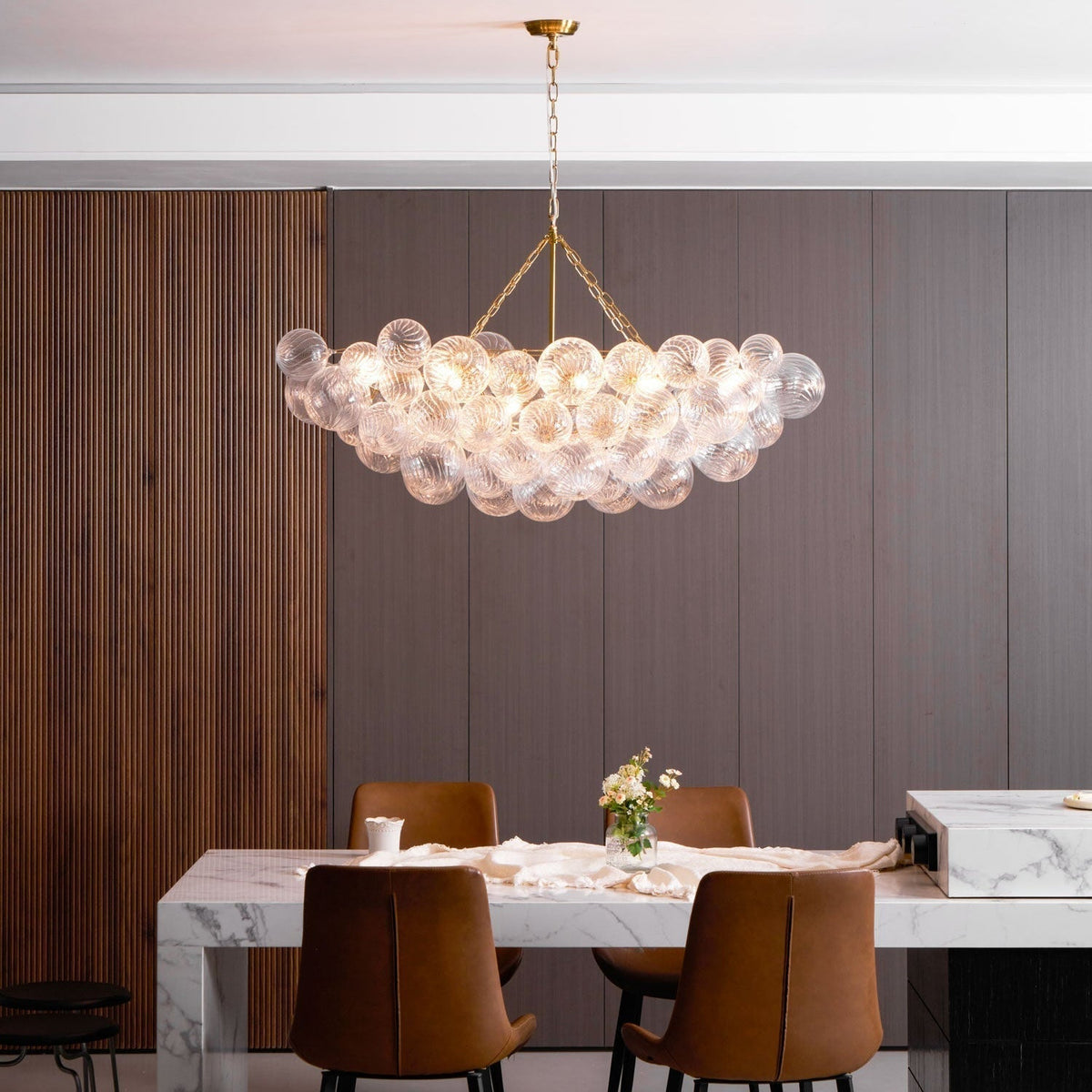 Aurora Chandelier Glass Ball Bubble Modern