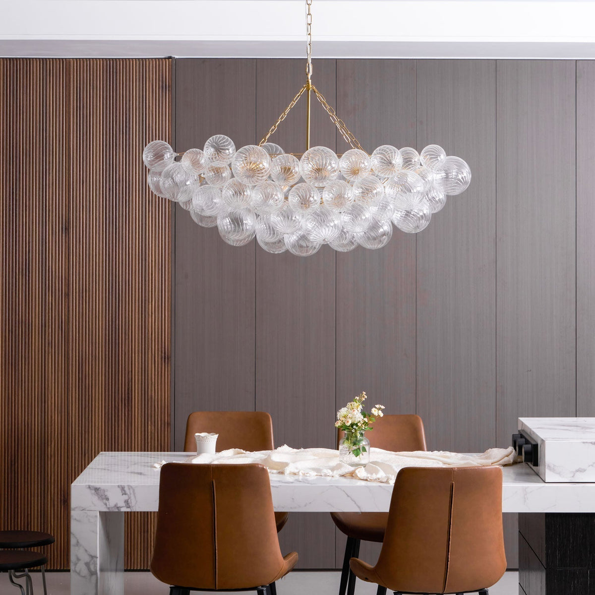 Aurora Chandelier Glass Ball Bubble Modern