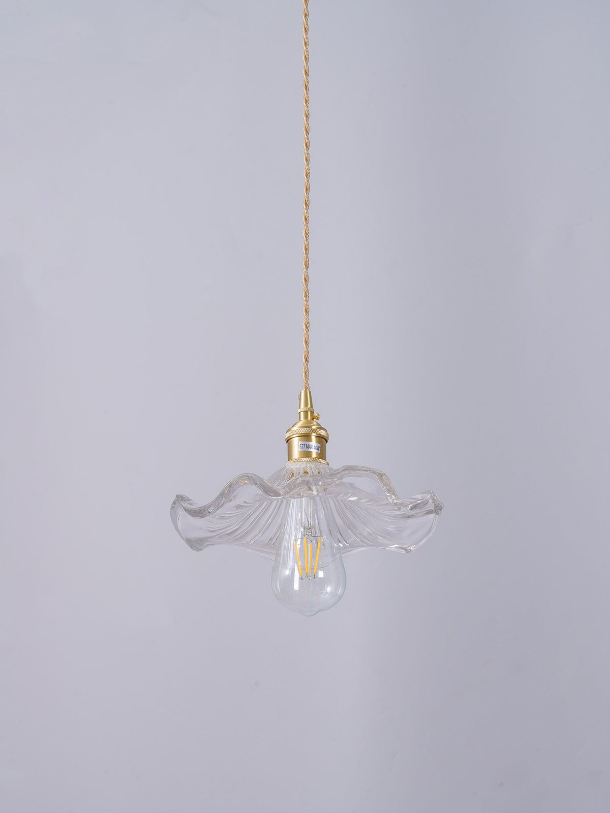 Fagus Glass Hibiscus Flower Pendant Light