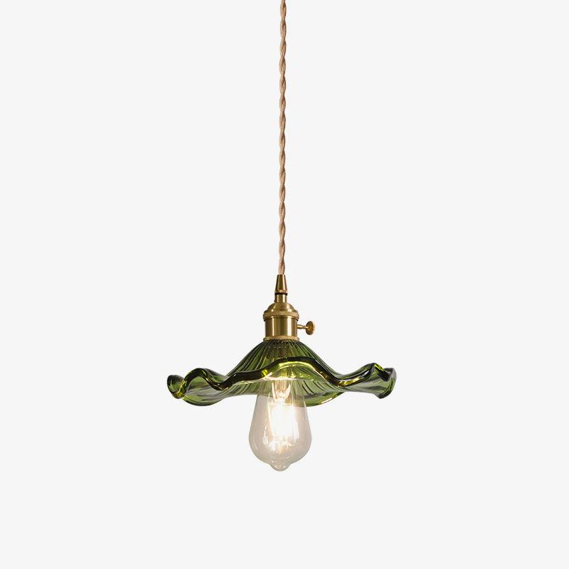 Fagus Glass Hibiscus Flower Pendant Light