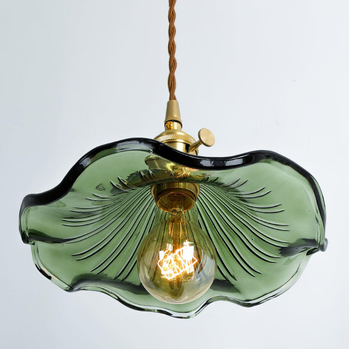 Fagus Glass Hibiscus Flower Pendant Light