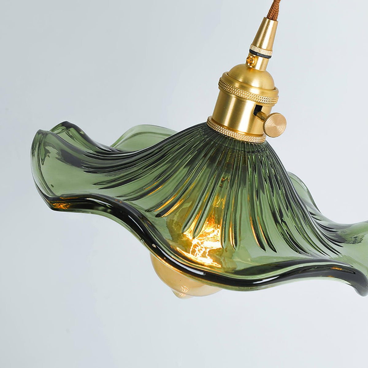 Fagus Glass Hibiscus Flower Pendant Light