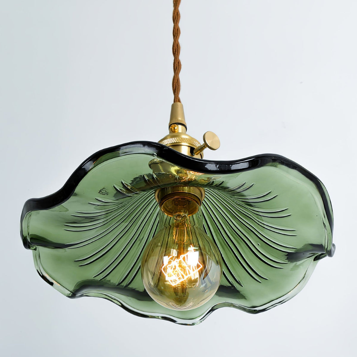 Fagus Glass Hibiscus Flower Pendant Light