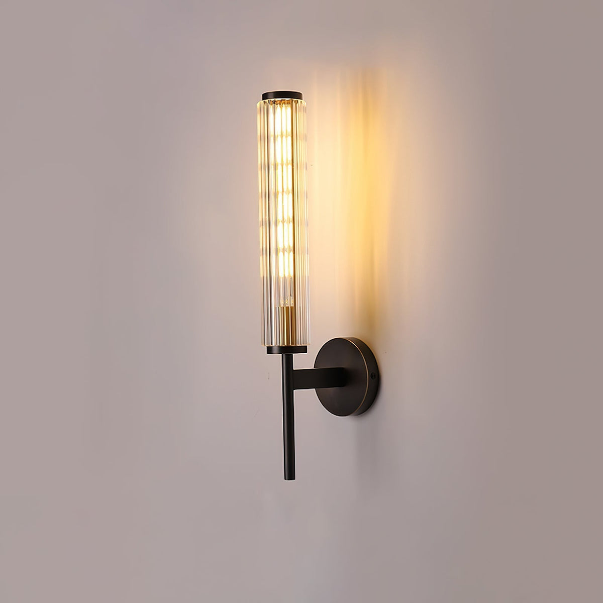 Faylen Premium Linear Brass Glass Wall Light