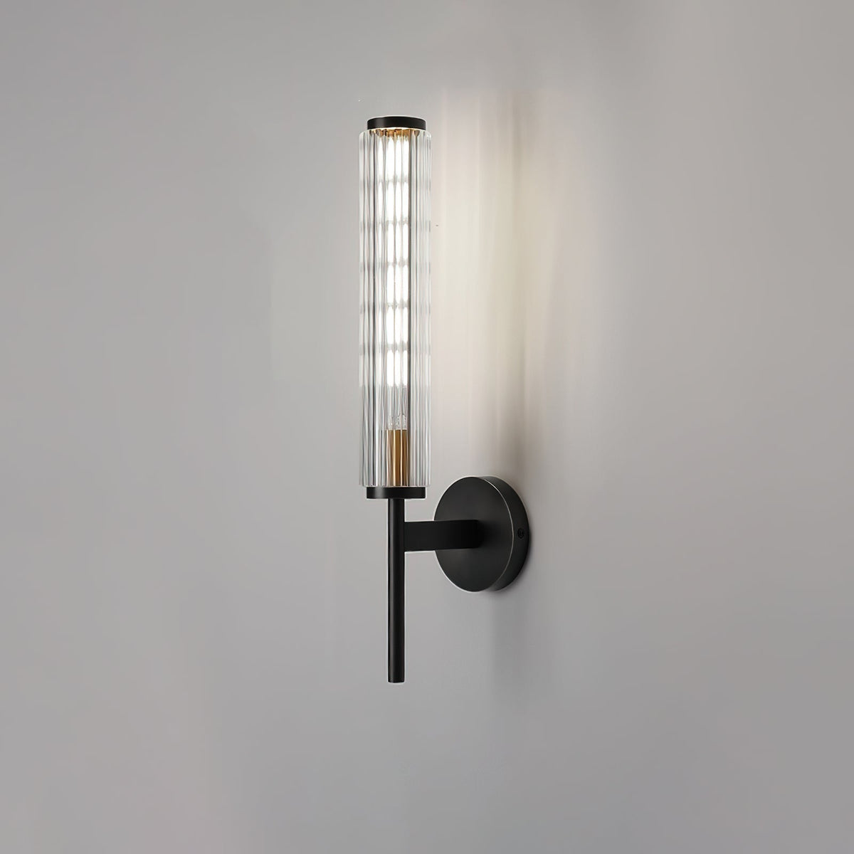 Faylen Premium Linear Brass Glass Wall Light