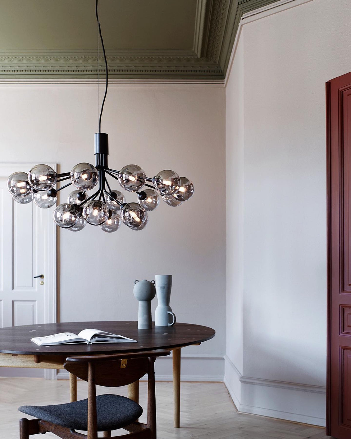 Eirelelle Pendant Lamp Glass Globe Cluster Brass