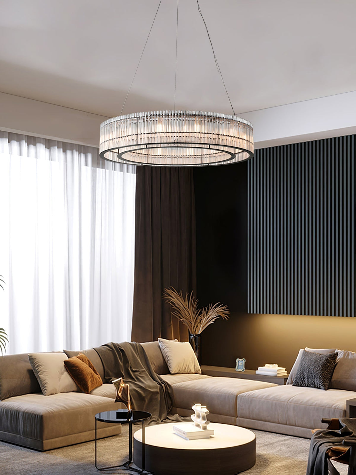 Celivia Pendant Lamp Glass Tube Ring Modern Luxury
