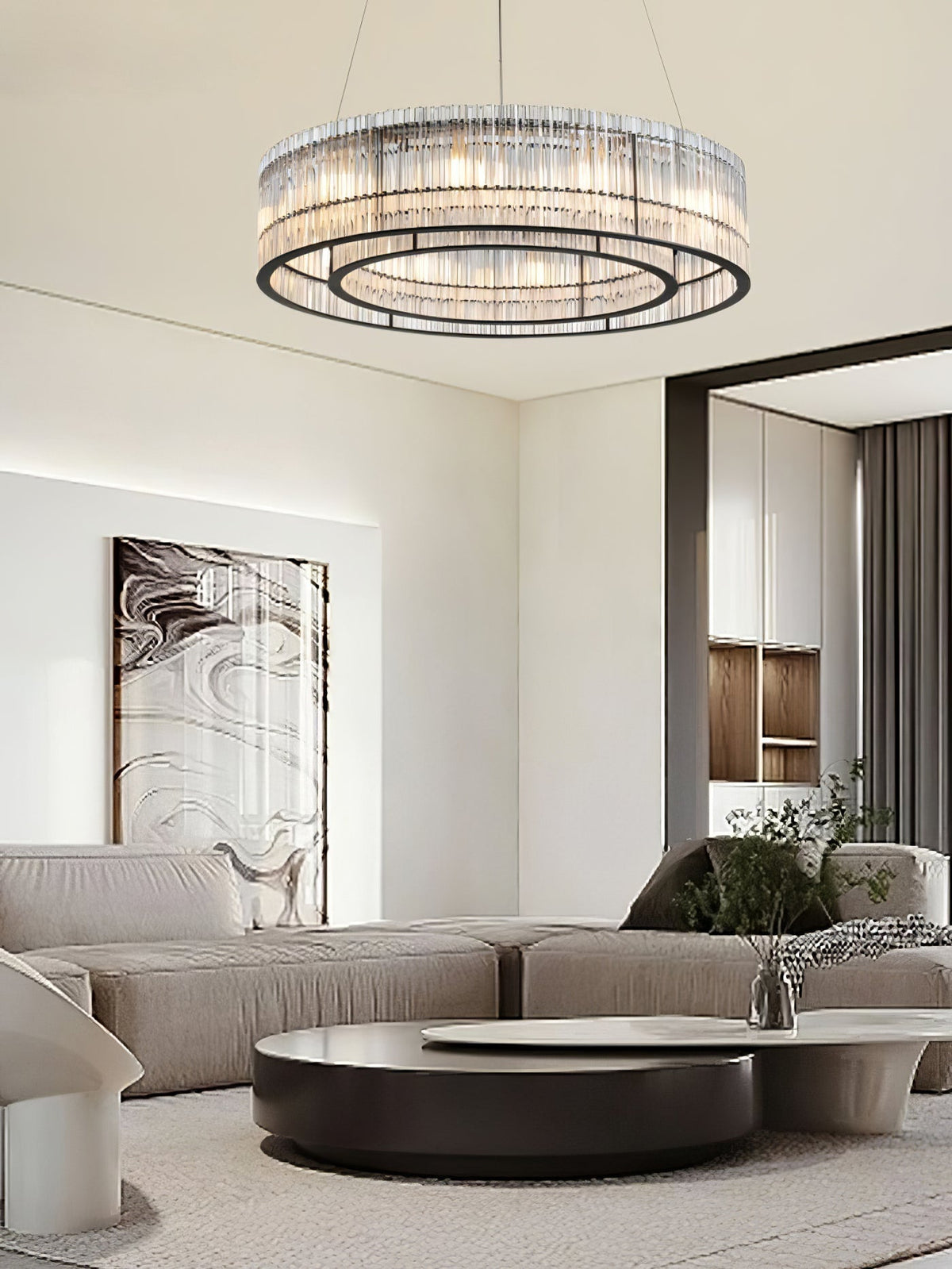 Celivia Pendant Lamp Glass Tube Ring Modern Luxury