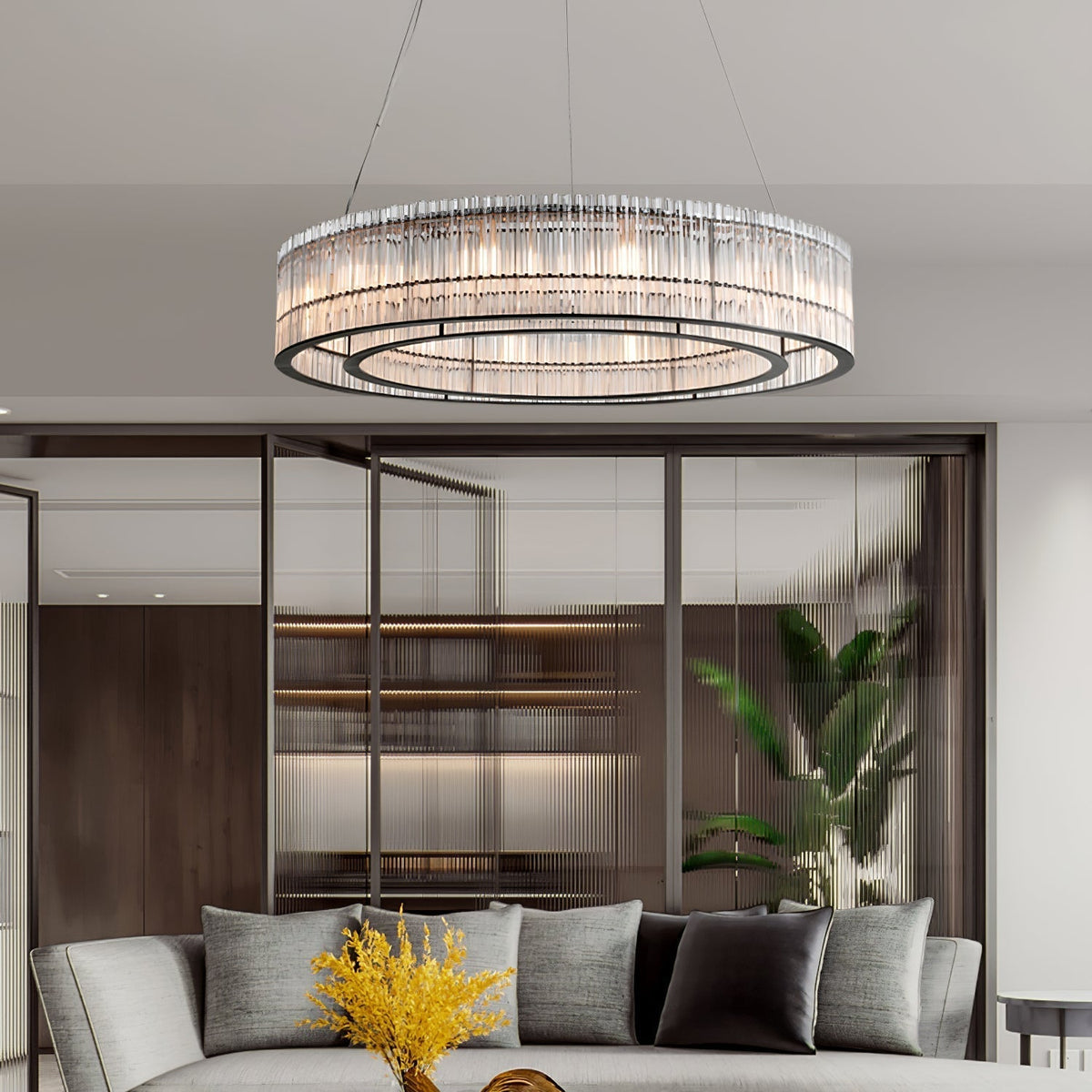 Celivia Pendant Lamp Glass Tube Ring Modern Luxury