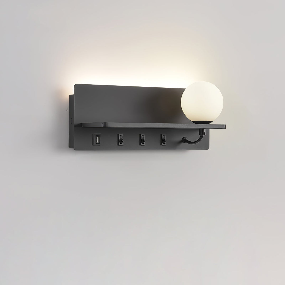 Thalior Modern Minimalist Slim Glass Wall lamp