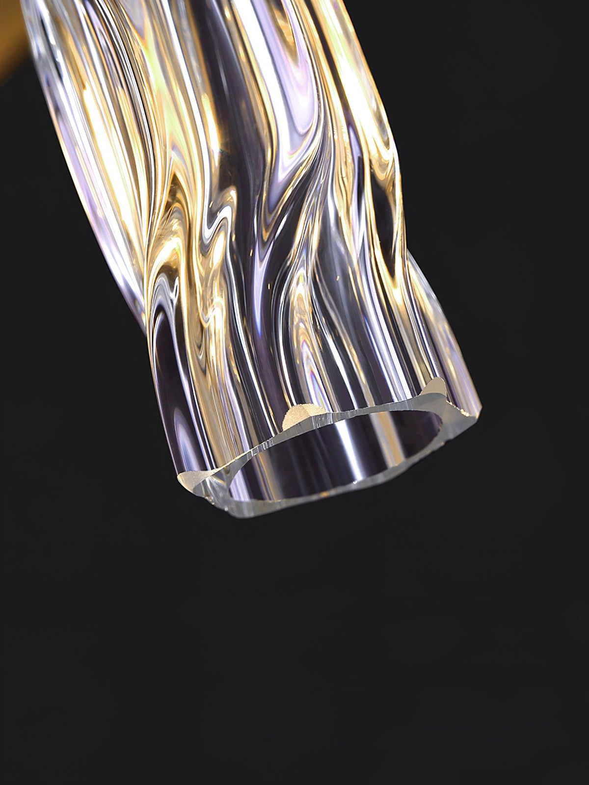Solivian Chandelier Gold Clear Rod Elegant