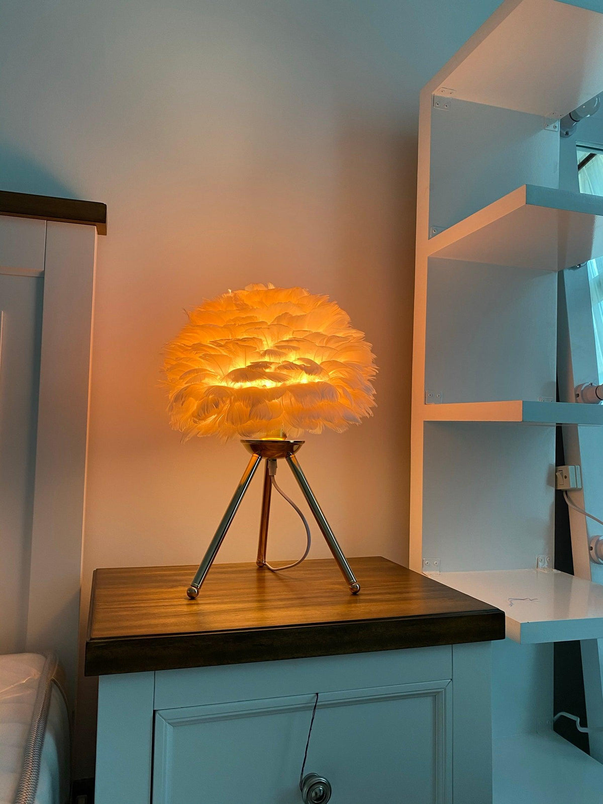 Nilo Feather Feminine Table Lamp