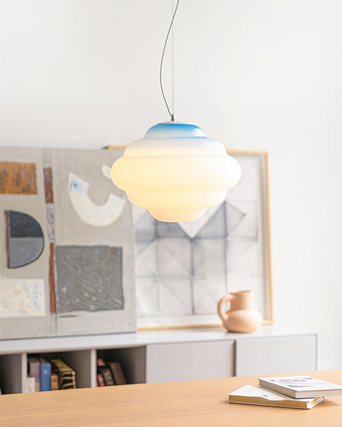 Eurvenara Premium Nordic Art Cloudy Glass Pendant Lamp