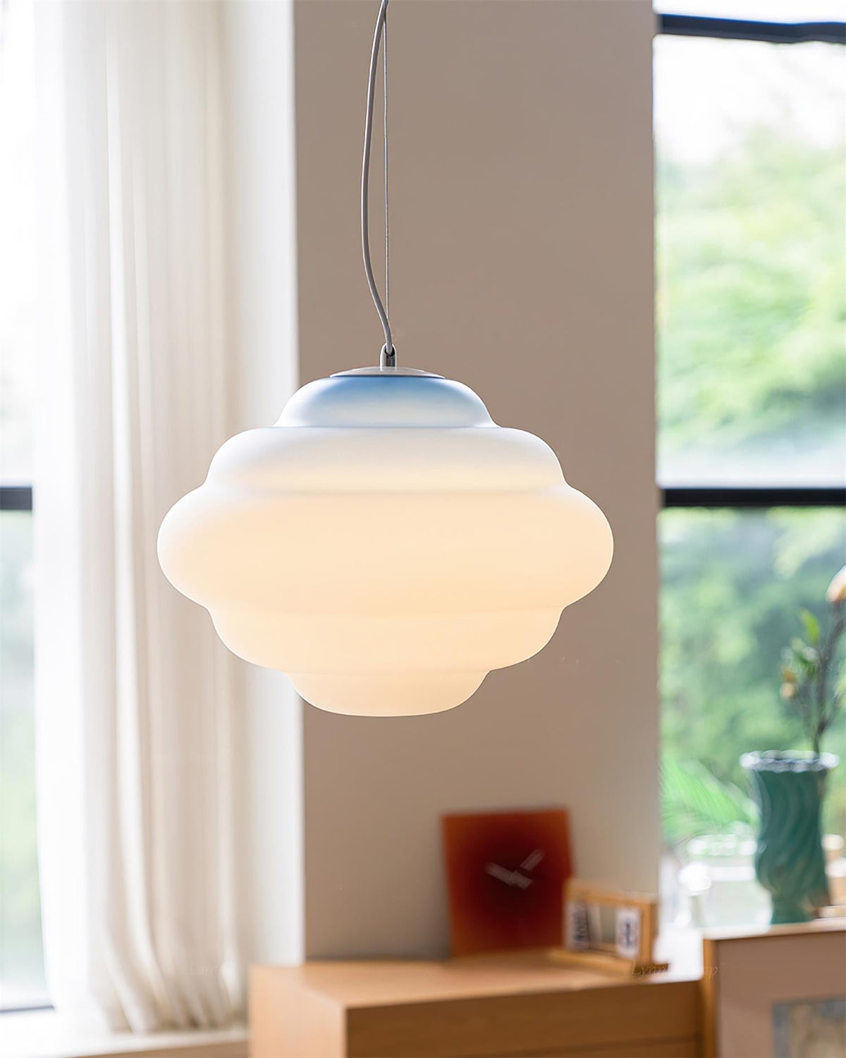 Eurvenara Premium Nordic Art Cloudy Glass Pendant Lamp