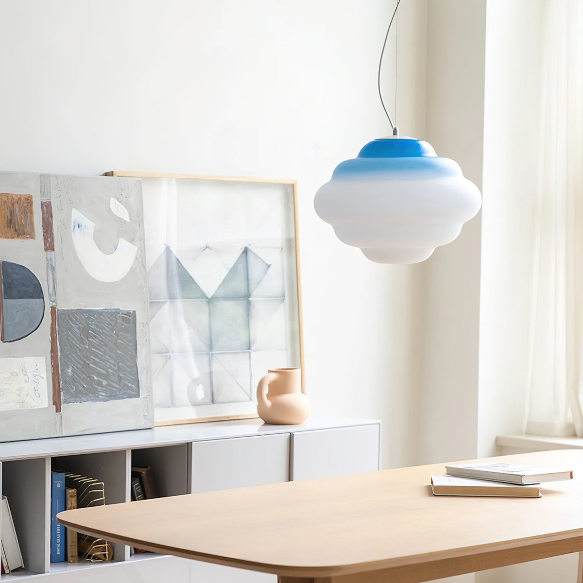 Eurvenara Premium Nordic Art Cloudy Glass Pendant Lamp